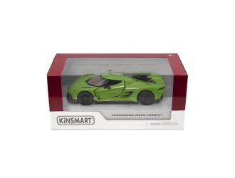 Macheta auto metalica Koenigsegg Jesko Absolut Kinsmart KT5473W, scara 1:36, cu usi care se deschid, Verde