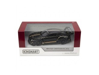 Macheta auto metalica Bentley Continental GT3 Kinsmart KT5417W, scara 1:38, cu usi care se deschid, Negru