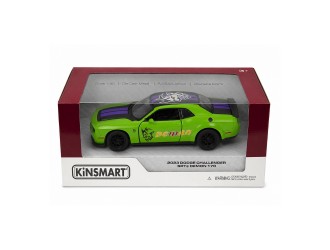 Macheta auto metalica 2023 Dodge Challenger SRT Demon 170 (Livery Edition) Kinsmart KT5461WF, scara 1:40, cu usi care se deschid, Verde