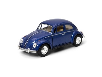 Macheta auto metalica 1967 Volkswagen Classical Beetle Kinsmart KT5057W, scara 1:32, cu usi care se deschid, Rosu