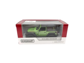 Macheta auto metalica 2018 Jeep Wrangler Hard Top Kinsmart KT5412WB, scara 1:34, cu usi care se deschid, Verde
