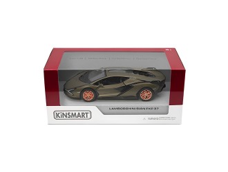 Macheta auto metalica Lamborghini Sian FKP 37 Kinsmart KT5431W, scara 1:32, cu usi care se deschid, Verde