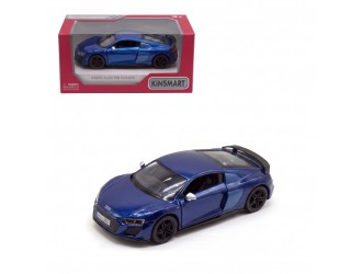 Macheta auto metalica Audi R8 Coupe Kinsmart KT5422W, scara 1:36, cu usi care se deschid, Albastru