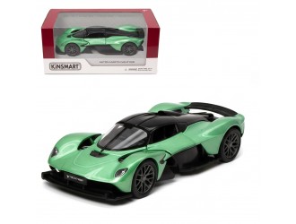 Macheta auto metalica Aston Martin Valkyrie Kinsmart KT5470W, scara 1:36, cu usi care se deschid, Verde