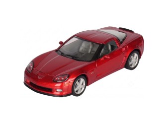 Macheta auto metalica Chevrolet Corvette Z06 Kinsmart KT5320W, scara 1:36, cu usi care se deschid, Rosu