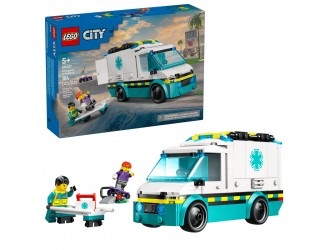 Set de constructie LEGO City 60451 Ambulanta de urgenta, jucarie de construit