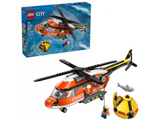 Set de constructie LEGO City 60503 Elicopter Garda de Coasta, jucarie de construit