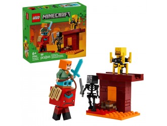Set de constructie LEGO Minecraft 21266 Batalia cu lava din Nether, jucarie de construit