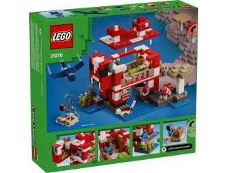 Set de constructie LEGO Minecraft 21270 Casa Mooshroom, jucarie de construit