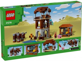 Set de constructie LEGO Minecraft 21278 Avanpostul jefuitorilor si Ravager, jucarie de construit