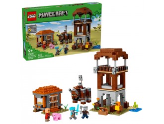 Set de constructie LEGO Minecraft 21278 Avanpostul jefuitorilor si Ravager, jucarie de construit