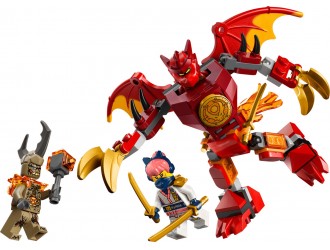 Set de constructie LEGO Ninjago 71851 Pachet de lupta cu robot-dragonul lui Kai, jucarie de construit