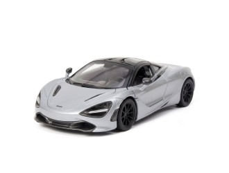 Macheta auto metalica McLaren 720S Kinsmart KT5403W, scara 1:36, cu usi tip fluture care se deschid, Gri deschis