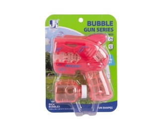 Pistol automat baloane de sapun, cu lumini, cu solutie inclusa, pentru copii, Roz, ZJA361276