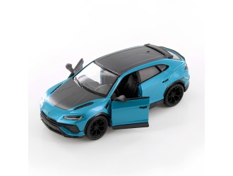 Macheta auto metalica Lamborghini Urus Performante Kinsmart KT5447W, scara 1:40, cu usi care se deschid, Turcoaz