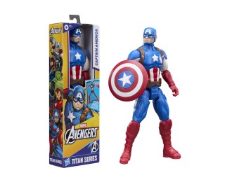 Figurina articulata Hasbro Marvel Avengers Titan Hero Series - Captain America cu scut, 30 cm