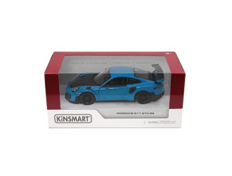 Macheta auto metalica Porsche 911 GT2 RS Kinsmart KT5408W, scara 1:36, cu usi care se deschid, Turcoaz