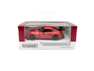 Macheta auto metalica Toyota GR Supra Racing Concept Kinsmart KT5421W, scara 1:36, cu usi care se deschid, Rosu