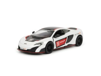 Macheta auto metalica McLaren 675LT (Livery Edition) Kinsmart KT5392WF, scara 1:36, cu usi care se deschid, Alb