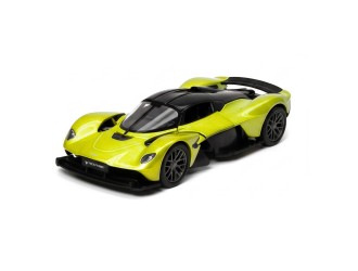 Macheta auto metalica Aston Martin Valkyrie Kinsmart KT5470W, scara 1:36, cu usi care se deschid, Verde deschis