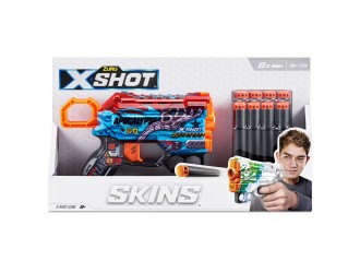 Blaster X-Shot Skins Menace Gun cu 8 cartuse, Apocalypse