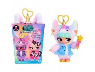 Jucarie-breloc de plus papusa L.O.L. Surprise! Seria Plush Surprise, Unicorn Cora, Blind Box